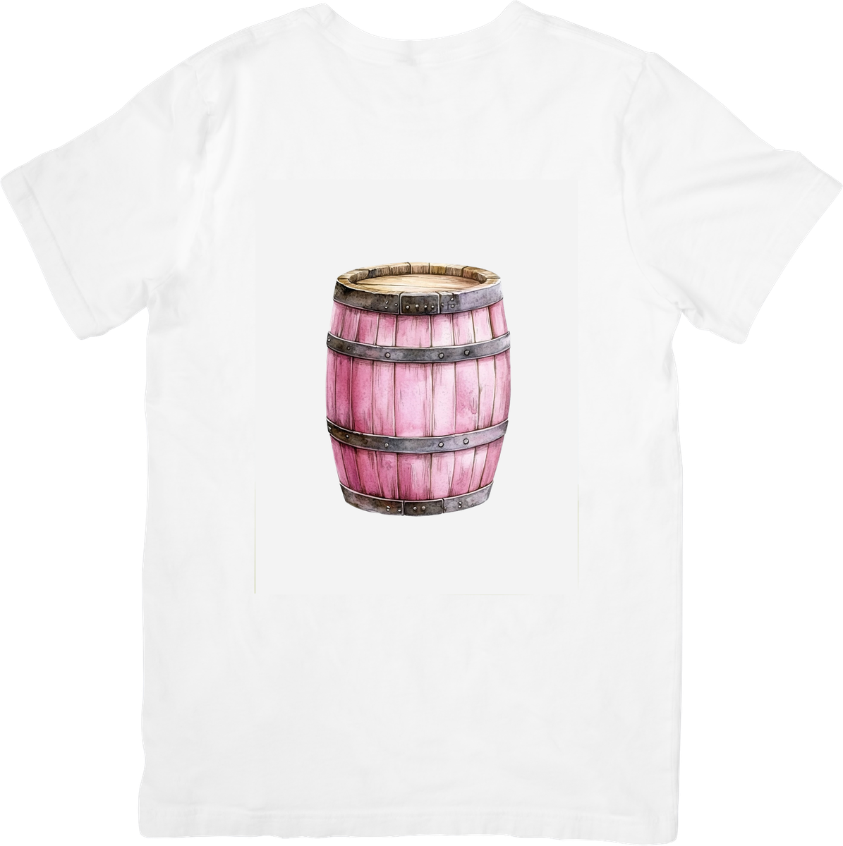 Pink Wooden Barrel T-Shirt | Rustic Vintage Graphic Tee | Country Farmhouse Gift