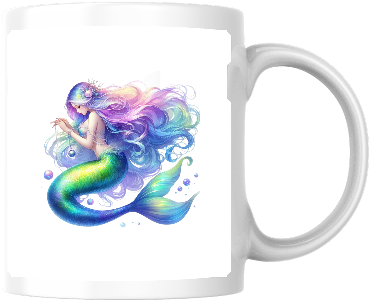 Pastel Mermaid Mug | Fantasy Watercolor Coffee Mug | Magical Ocean Gift