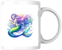 Thumbnail for Pastel Mermaid Mug | Fantasy Watercolor Coffee Mug | Magical Ocean Gift