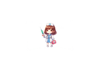 Thumbnail for Chibi Nurse Throw Pillow | Cute Cartoon Nurse Decorative Pillow | Healthcare Worker Gift
