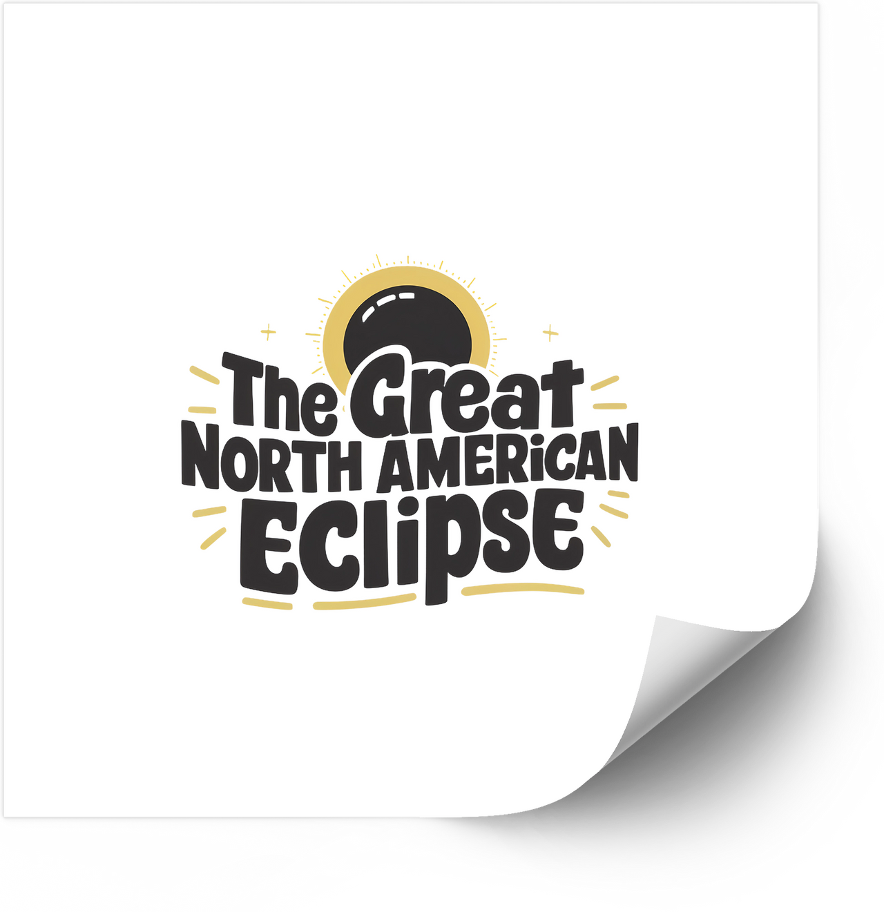 The Great North American Eclipse Sticker | Vintage Solar Event Vinyl Decal