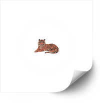 Thumbnail for Tiger Resting Sticker | Minimalist Wildlife Animal Vinyl Decal