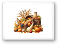 Thumbnail for Autumn Harvest Cornucopia Wall Art | Watercolor Fall Pumpkin Print | Thanksgiving Gift