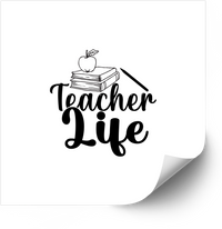 Thumbnail for Teacher Life Apple Books Sticker | Minimalist Back to School Vinyl Decal