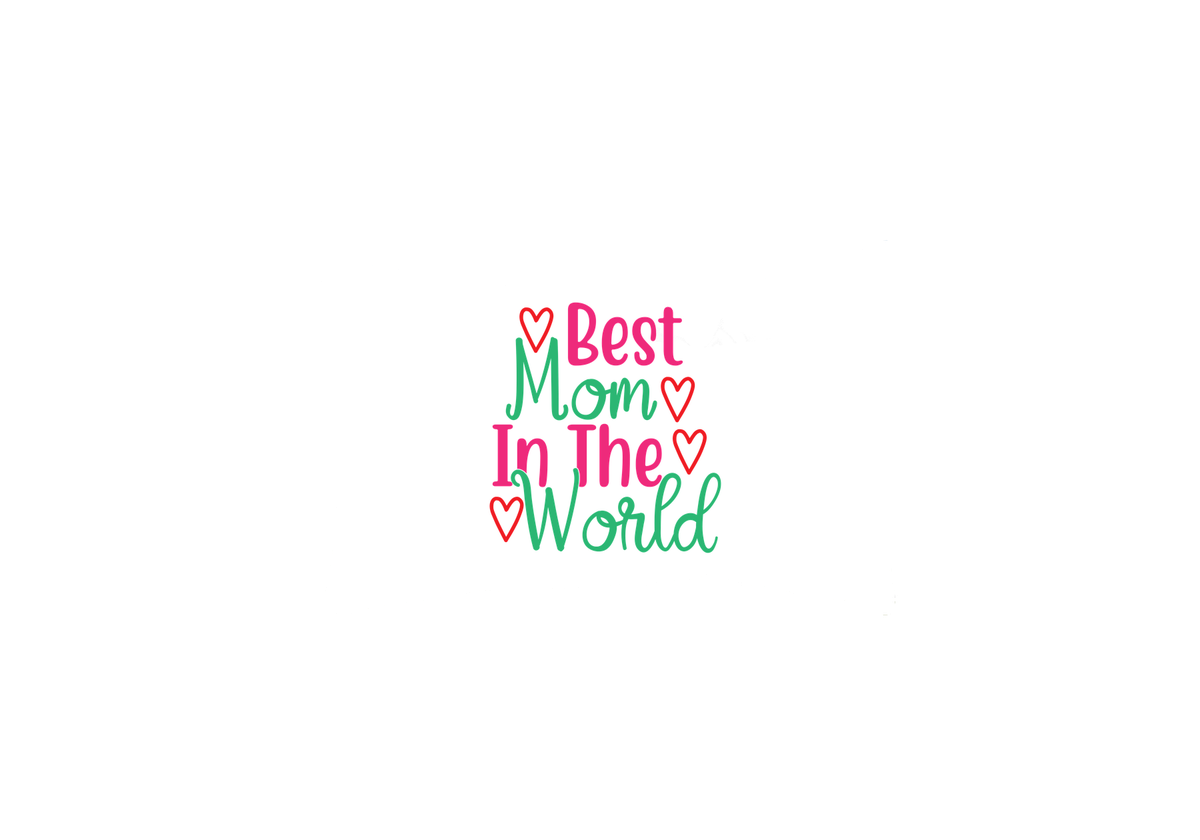 Best Mom In The World Throw Pillow | Hand-Lettered Hearts Decorative Pillow | Mothers Day Gift
