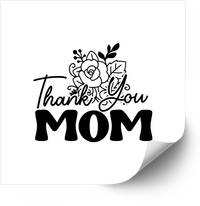 Thumbnail for Thank You Mom Sticker | Floral Mothers Day Appreciation Vinyl Decal