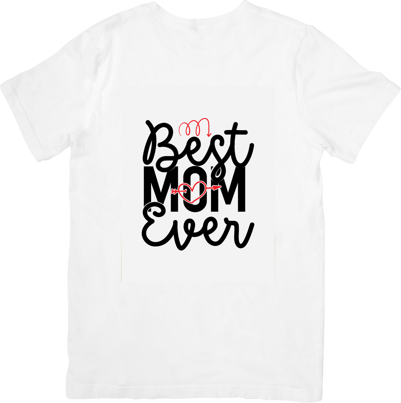 Best Mom Ever T-Shirt | Minimalist Mothers Day Heart Graphic Tee | Mom Gift
