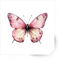 Thumbnail for Pink Watercolor Butterfly Sticker | Soft Pastel Butterfly Vinyl Decal | Pretty Nature Gift